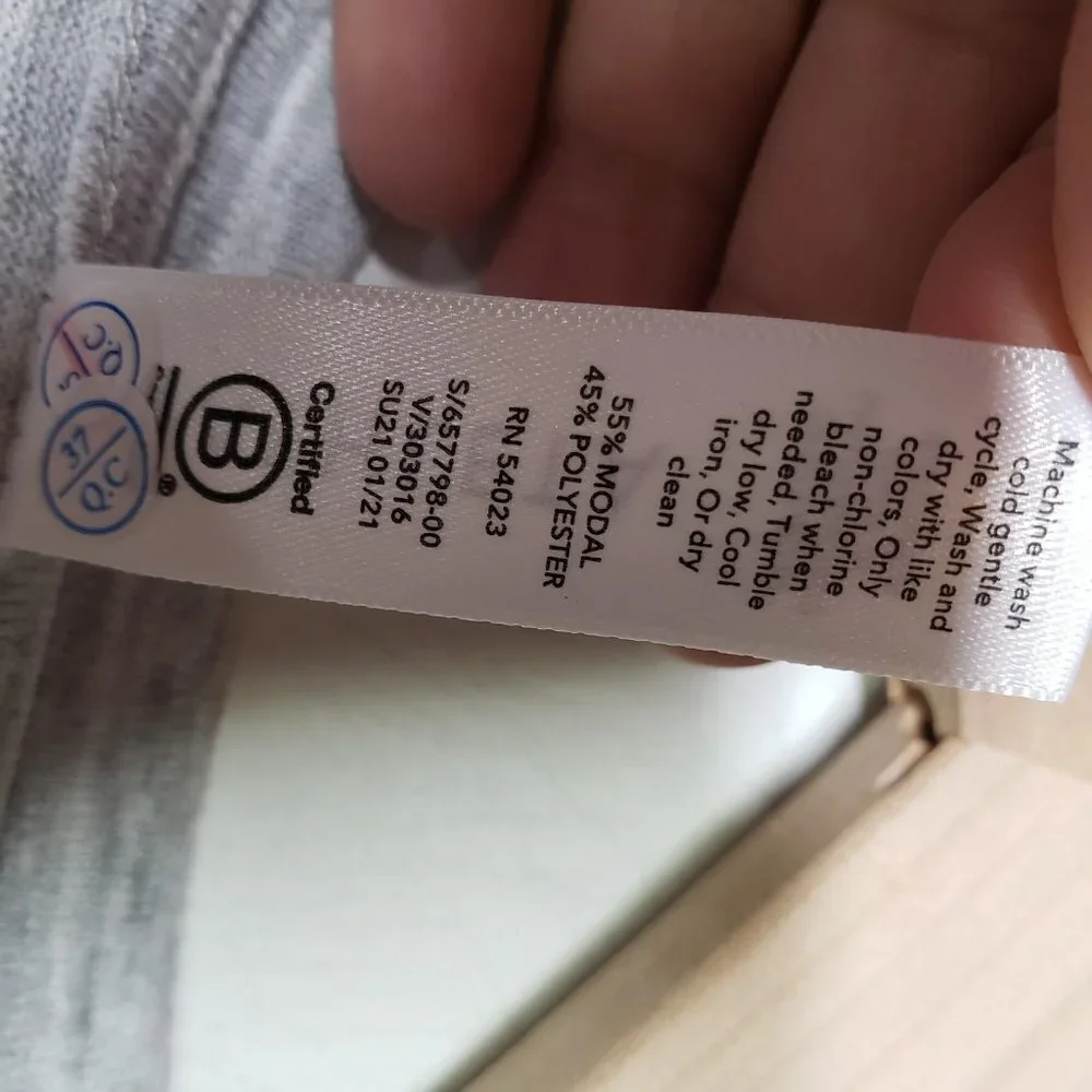 Athleta Breezy Tank Grey Marled Stripe Sleeveless XS‎ Top - Picture 4 of 8